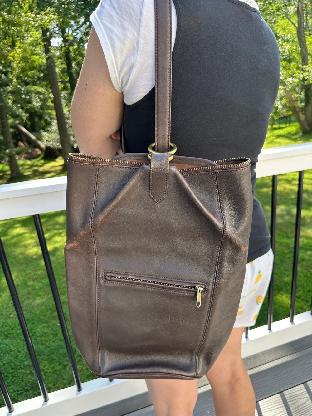 Coach Leatherware Natural Glove Tanned Sling Bag Ivory Backpack Purse 101-84